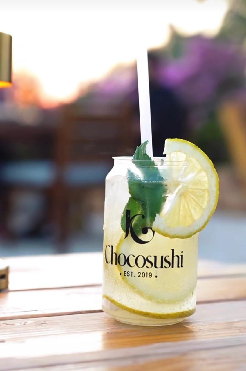 A refreshing Chocosushi drink, perfect for a warm day